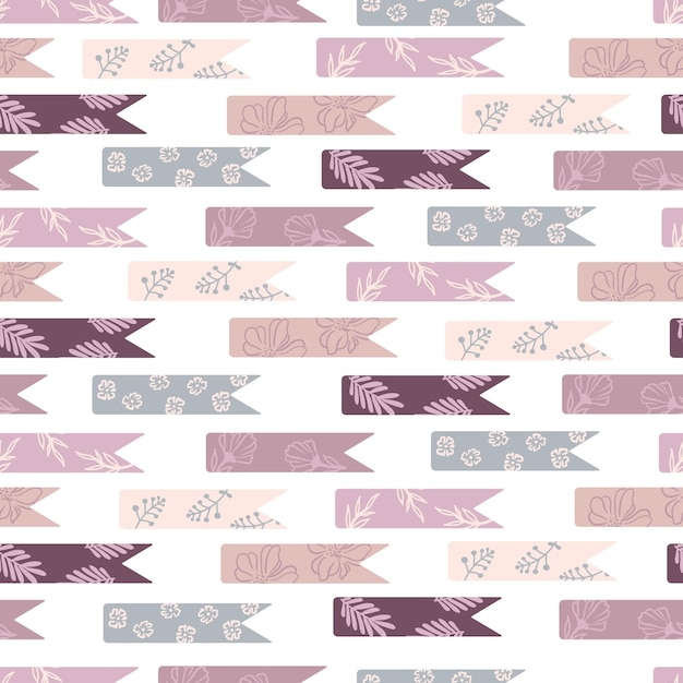 naadloos patroon met vlaggen van verschillende kleuren tape behang geschenkpapier eenvoudig patroon bureaucratie vector illustratie