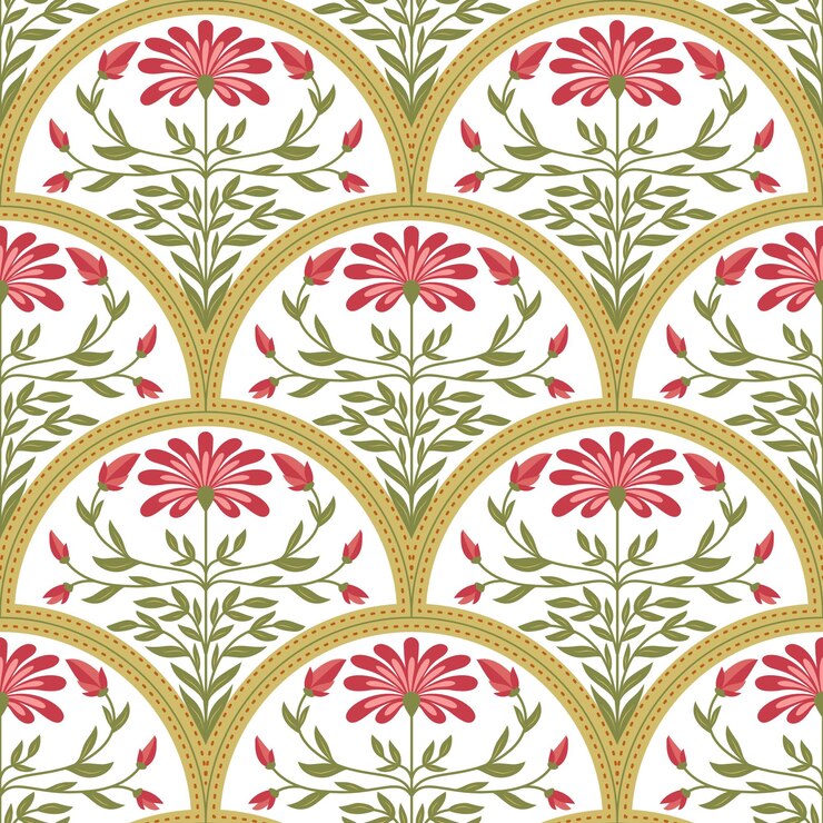 Naadloos patroon met vogels ornament folk lente print patroon met bloemen en vogels vector