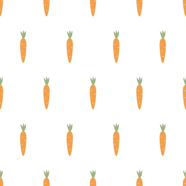 Naadloos patroon met wortelen op een witte achtergrond