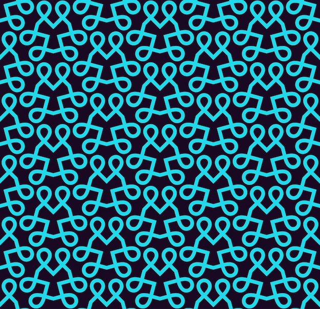 Naadloos patroon Ornament van lijnen en krullen Lineaire abstracte achtergrond