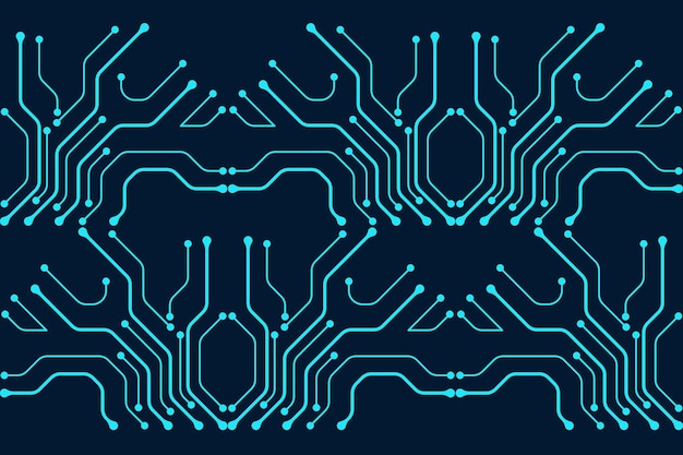 Naadloos patroon van de printplaat Technologische achtergrond Vectorillustratie