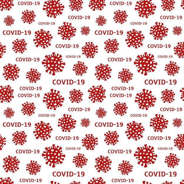 Vector naadloos patroon van de ziekte van het coronavirus
