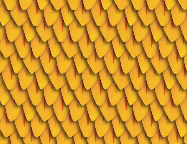 Naadloos patroon van een gele schaal Gratis Vector