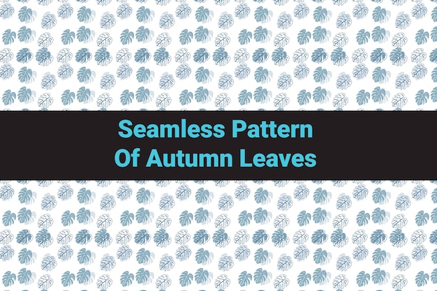 Naadloos patroon van herfstbladeren met achtergrond