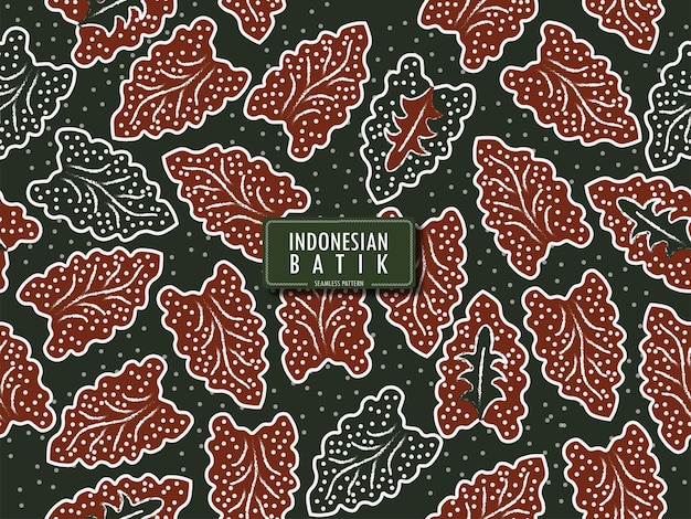 Vector naadloos patroon van indonesische batik sumbit batik uit banten west java indonesië