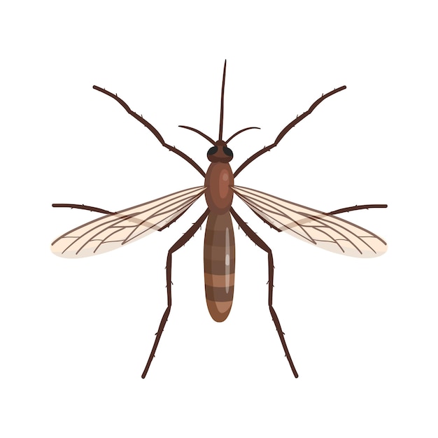 Naadloos patroon van muggenpatroon Realistische muggen op beige achtergrond Vector