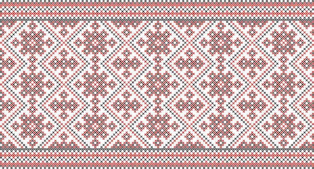 Naadloos patroon van Oekraïens ornament in etnische stijl identiteit vyshyvanka borduurwerk vector