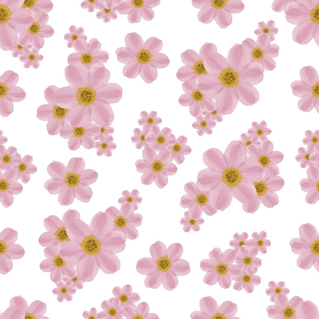 naadloos patroon van roze bloemblad voor stof en achtergrondontwerp