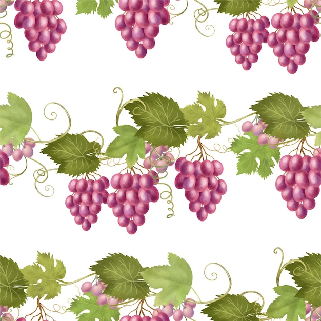 Naadloos patroon van roze wijnstokken