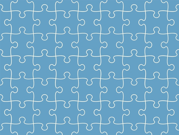 Naadloos patroon van voltooide puzzelstukjesraster