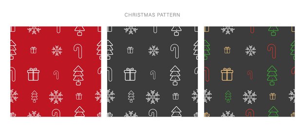 Vector naadloos patroon voor kerstmis
