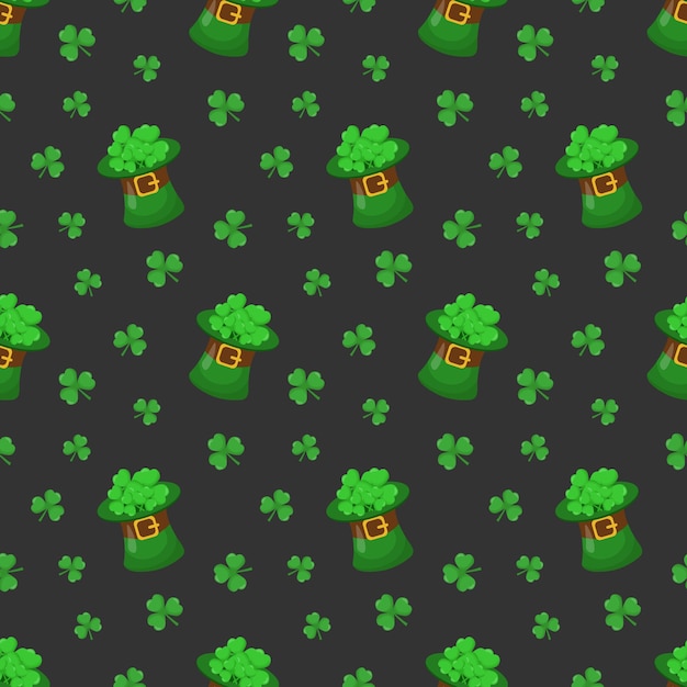 Naadloos patroon voor St Patrick's Day Moderne schattige achtergrond Vector illustratie