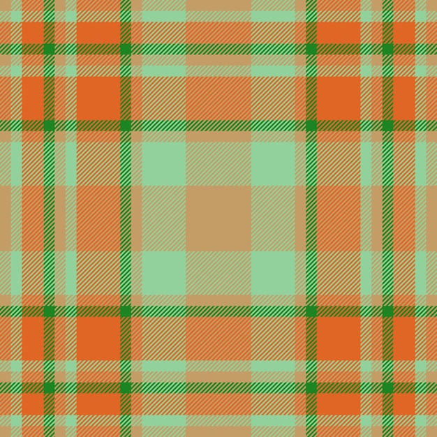 Naadloos patrooncontrole van de textuur van de stof achtergrond met een gekleurde textiel vector tartan in groene en amber kleuren