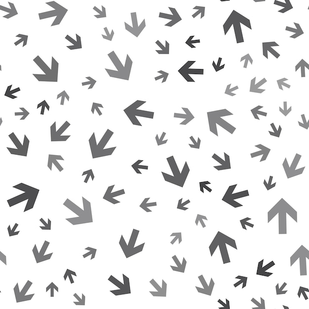 Naadloos pijlpatroon op een witte achtergrond. eenvoudig pijlpictogram creatief ontwerp. Kan worden gebruikt voor behang, webpagina-achtergrond, textiel, print UI/UX