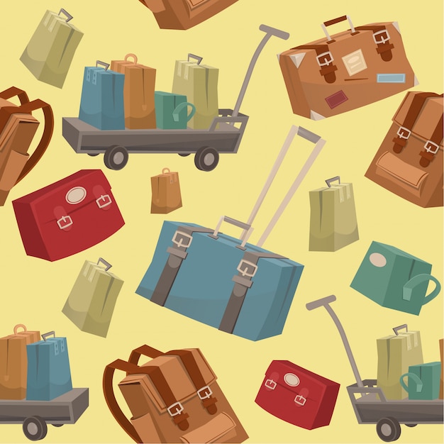 Naadloos reispatroon met bagage