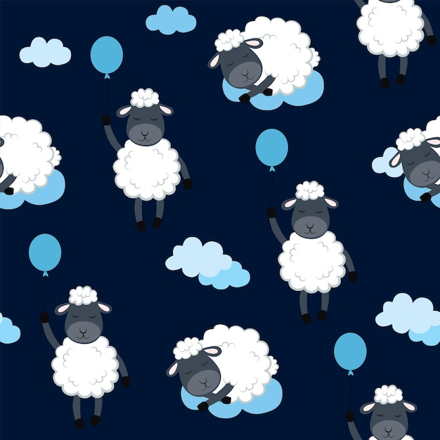 Naadloos schapenpatroon