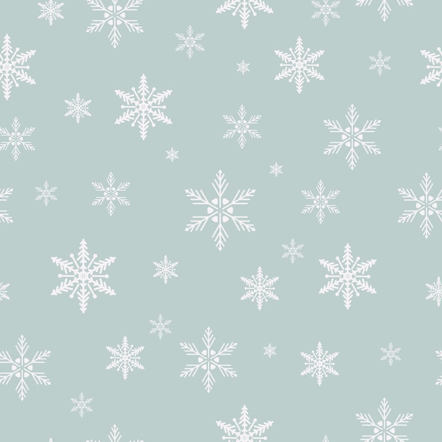 Naadloos sneeuwvlokkenpatroon voor de winter en het thema van het Nieuwjaar. Deze Snowflake Pattern-collectie is een idee