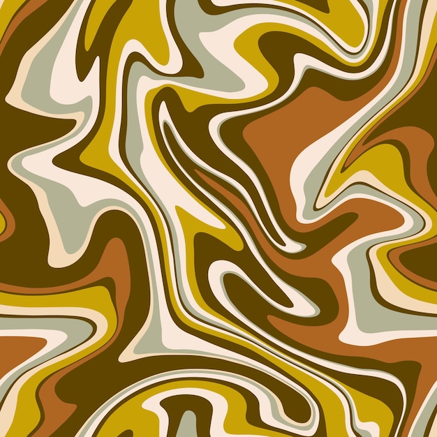 Naadloos vectorpatroon met groovy psychedelische weefsels.