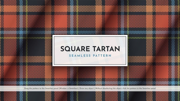 Naadloos vierkant tartan patroon traditionele Schotse textuur modieuze stof textiel achtergrond