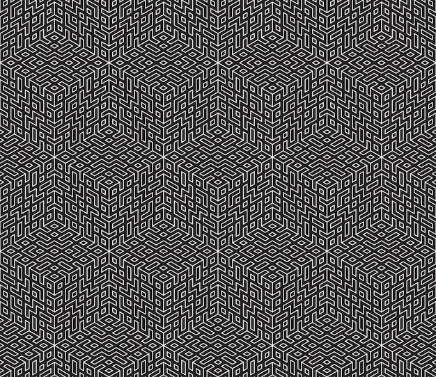 Naadloos zwart wit geometrisch patroon