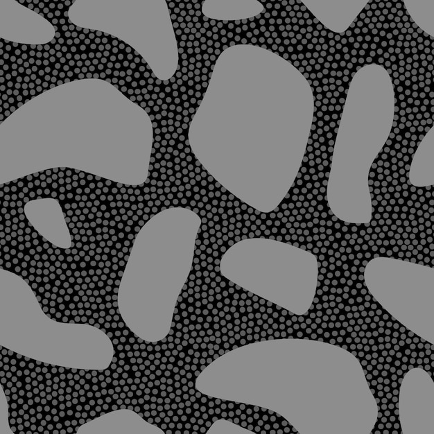 Naadloos zwart-wit gespikkeld patroon Retro abstract zwart patroon op een witte achtergrond