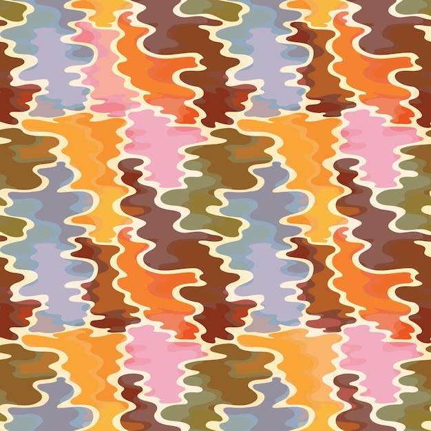 Naadloze abstracte patroonachtergrond decoratief ontwerp uit de vrije hand creatieve verf textuur chaotisch element vectorillustratie