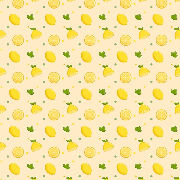 naadloze achtergrond met citroen