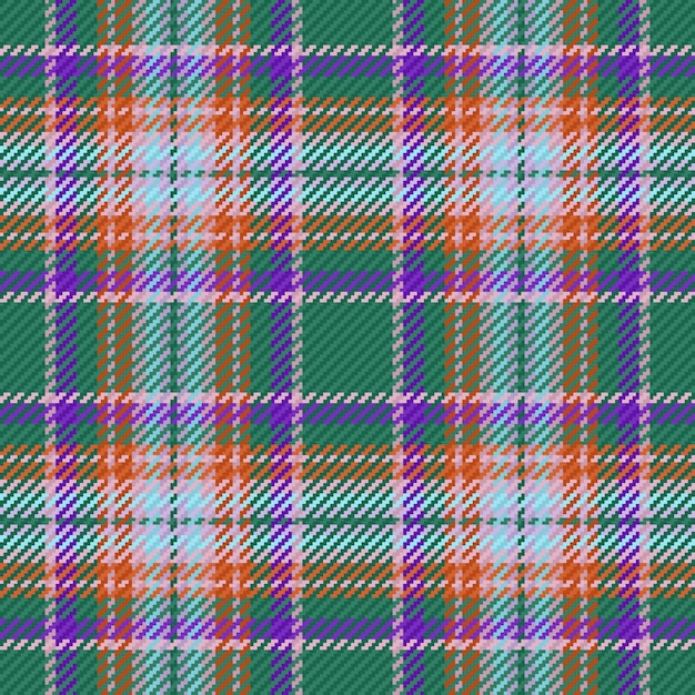 Naadloze achtergrondstructuur Plaid tartan patroon Controleer vector textielstof