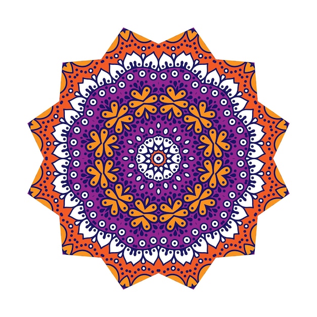 Naadloze Afrikaanse patroon kleurrijke mandala ontwerpsjabloon