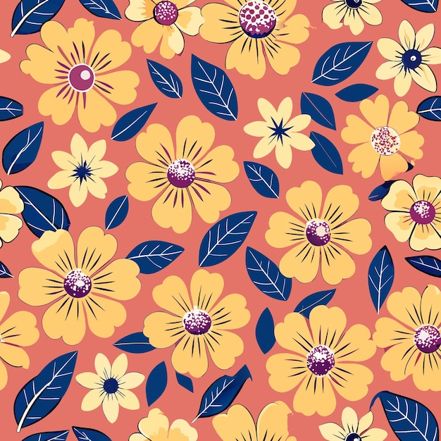 Naadloze bloemenpatroonvector