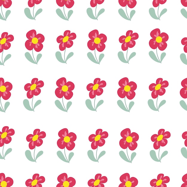 Naadloze bloemmotief bloemenprint tak en bladeren Vector illustratie