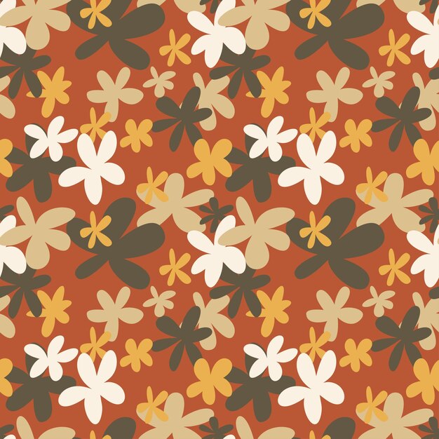 Naadloze bloemmotief een handgetekende set bloemenelementen voor achtergronden wallpapers textiel