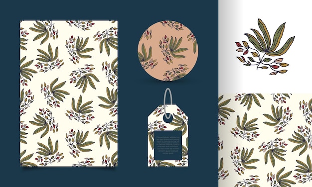 Naadloze bloemmotief met vintage cartoon stijl bloemmotief