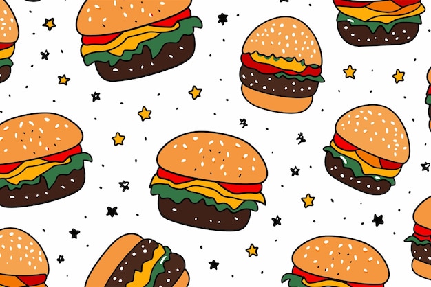 naadloze burgerpatroonvector