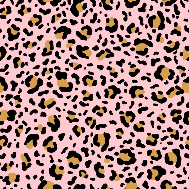 Naadloze faux leopard skin pattern met zwarte en gouden vlekken