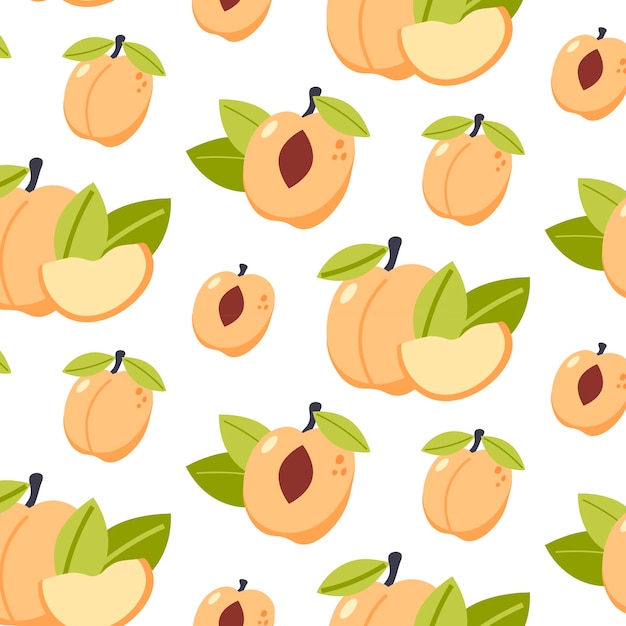 Naadloze fruit patroon Hand getrokken vectorillustratie voor zomer dekking tropische behang poster