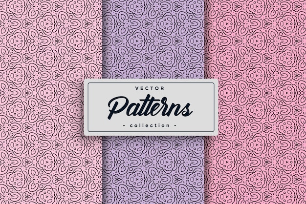 Naadloze geometrische textiel patroon design collectie