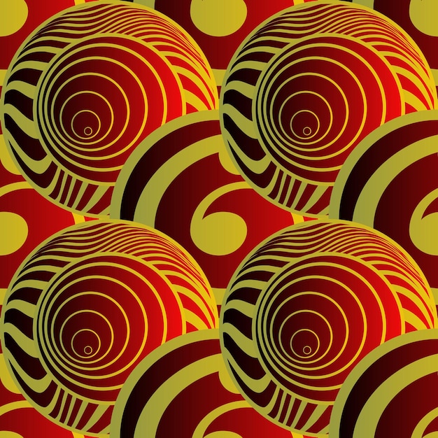 Naadloze gestructureerde abstracte achtergrond in rood met gele strepen