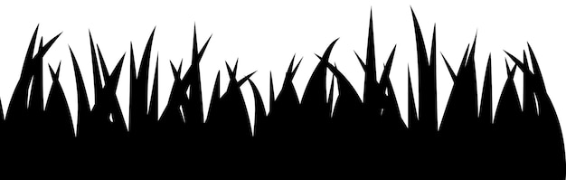 Vector naadloze gras silhouet geïsoleerd op een witte achtergrond
