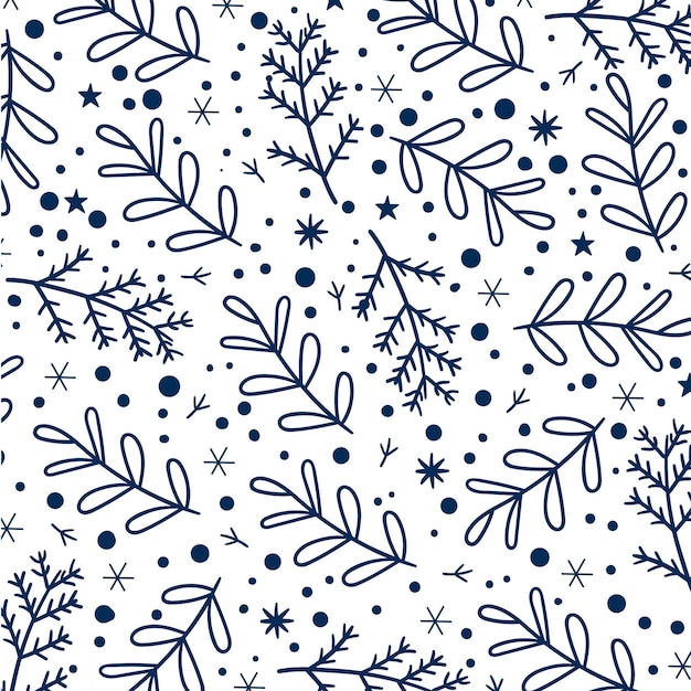 Vector naadloze kerst blauw patroon. vector illustratie