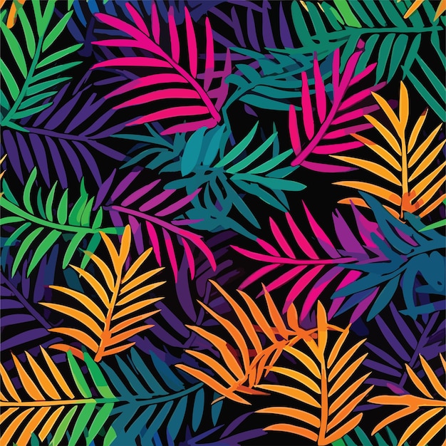 Naadloze kleurrijke Hawaii palmen patroon
