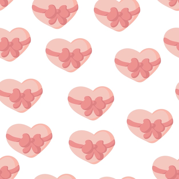 Naadloze liefde hart ontwerp vector achtergrond Naadloos patroon op Valentijnsdag De naadloze textuur met cuteheart Eindeloze romantische print