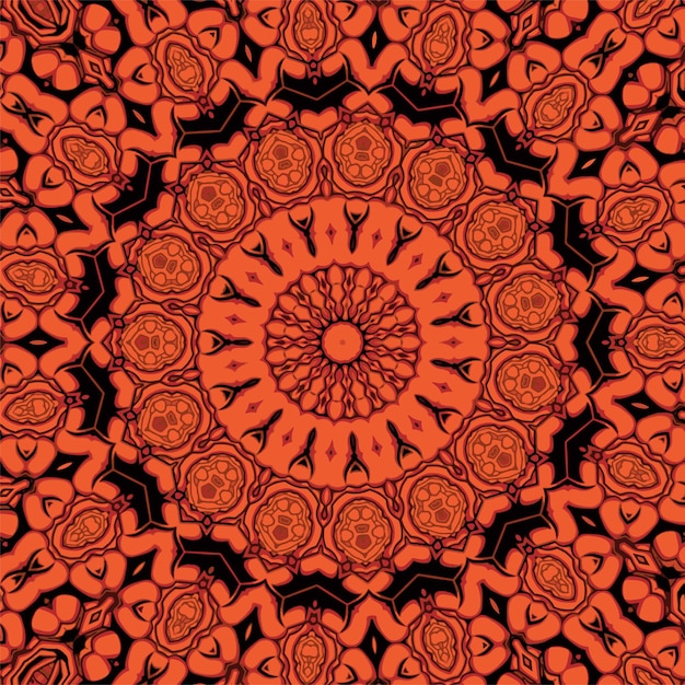 Naadloze maaswerk tegel mehndi ontwerp etnische ornament kleurrijke doodle symmetrie textuur