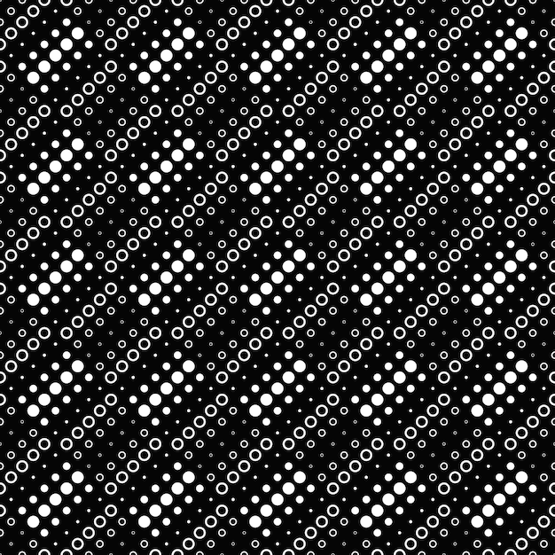 Naadloze monochrome geometrische abstracte cirkelpatroon achtergrond