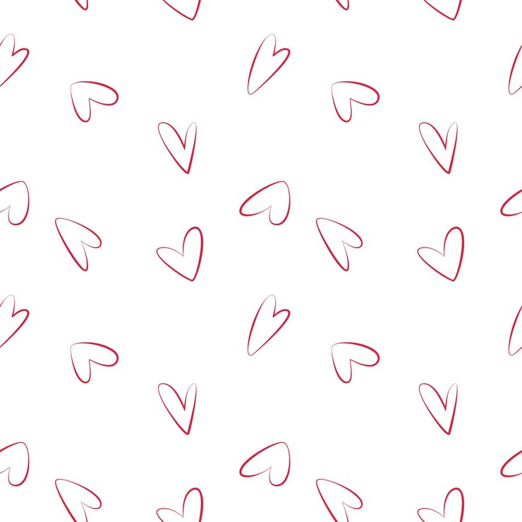 Vector naadloze patronen met handgetekende inktharten. abstract romantisch ornament voor achtergrond, inpakpapier, bruiloft en valentijnsdag groet en uitnodigingskaarten ontwerp en decoratie