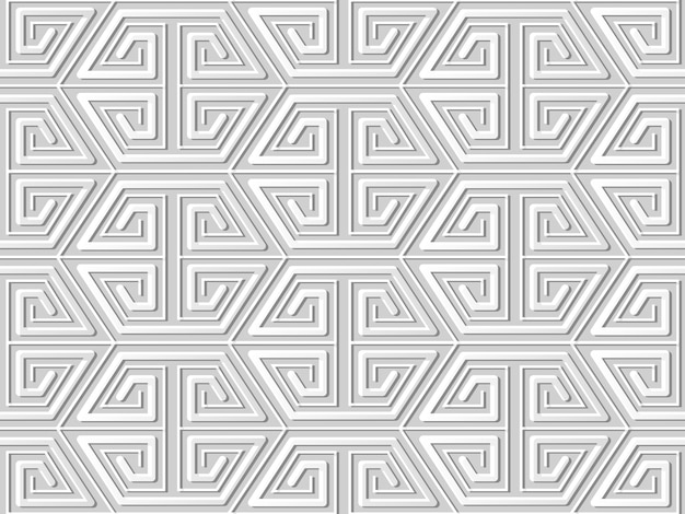 Naadloze patroon 3D-papier kunst primitieve pollygon geometrie kruislijn
