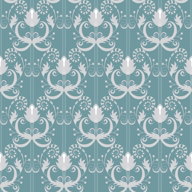 Naadloze patroon Abstract vector textuur decoratief bloemmotief in barokke stijl Kan worden gebruikt voor behang textiel inpakpapier pagina opvulling ontwerp webpagina-achtergrond