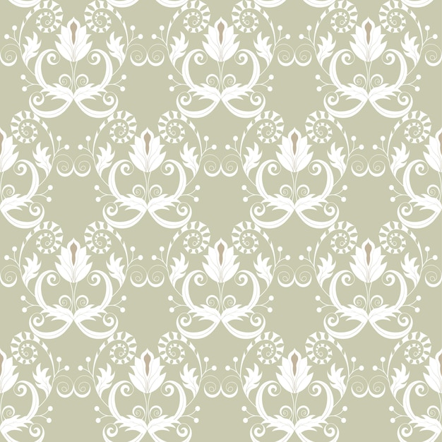 Naadloze patroon Abstract vector textuur decoratief bloemmotief in damast stijl Kan worden gebruikt voor behang textiel inpakpapier pagina opvulling ontwerp webpagina-achtergrond
