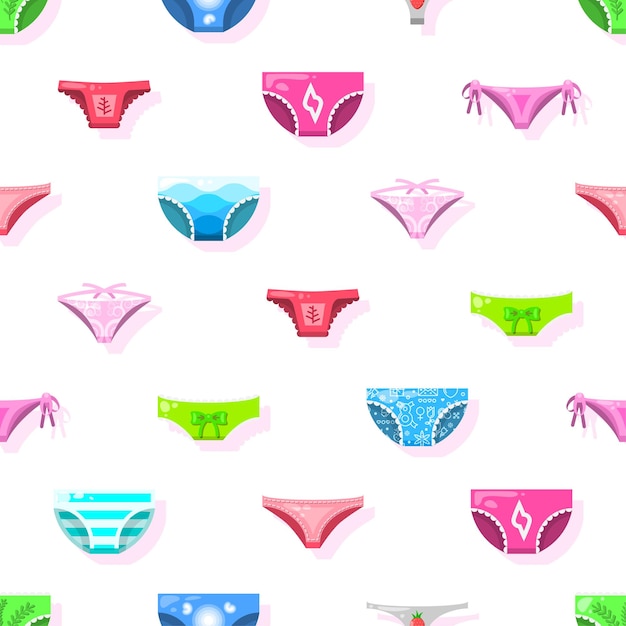 Naadloze Patroon Abstracte Elementen Panty Onderbroek Dragen Vector Design Stijl Achtergrond Illustratie