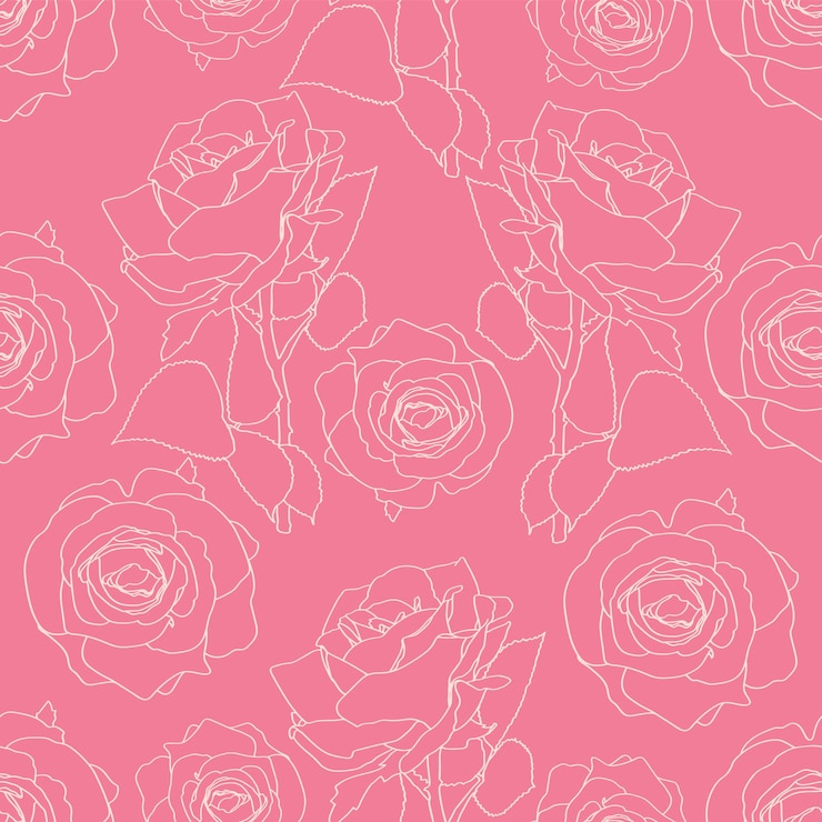 Vector naadloze patroon bloemen roze pastel bloemen